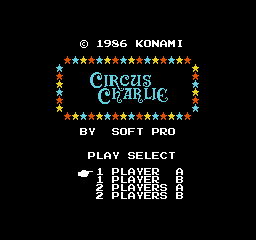 Circus Charlie Title Screen